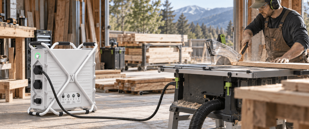 can a portable power station run a table saw